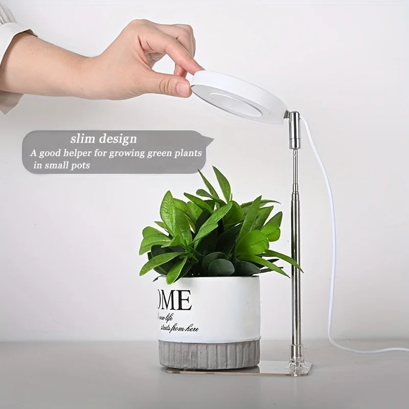 Grow Light Full Spectrum Light LED Grow Indoor Height Angle Adjustable Ring Grow Light Timer Height Adjustable USB Powered