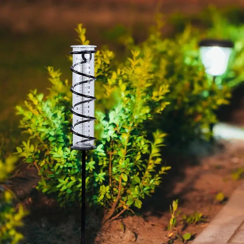 6.69Inch Rain Gauge Outdoor Tube Garden Glass Water Gauge For Rain Water Meter Decorative Stake With Waterproof Large Glass Tube