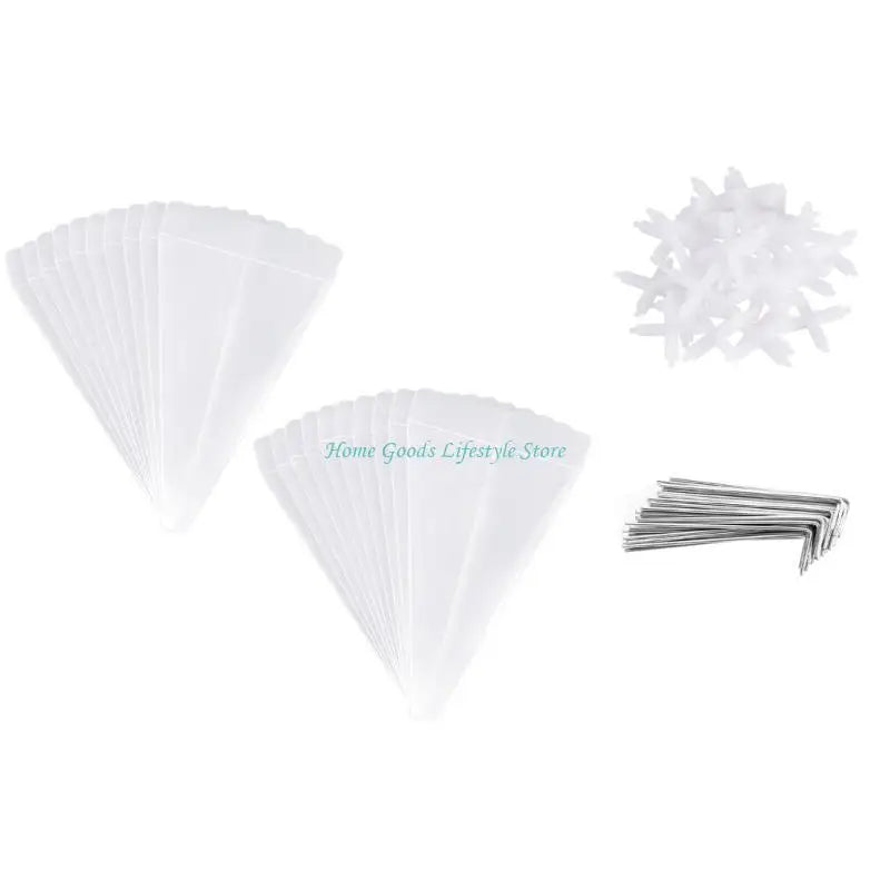 E74E 20pcs Clear Plastic Plant Protectors for Seedling Defense Sun Frosts Snail Bird