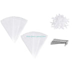 E74E 20pcs Clear Plastic Plant Protectors for Seedling Defense Sun Frosts Snail Bird