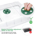 3 pcs Seed Tray, 40 Holes Cell Propagator Growth Thickening Seedling Start Growth Tray With Transparent Cover Greenhouse And Gar