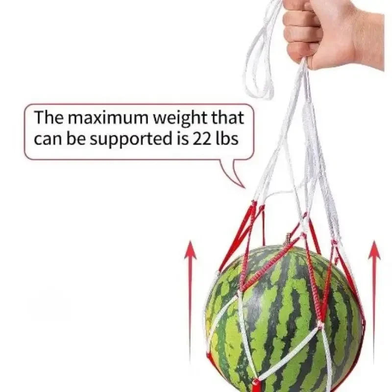 Watermelon Mesh Bag Hammock Reusable Melon Hanging Net Bag Fruit Harvest Trellis Hammock For Watermelon Pumpkin Cantaloupe