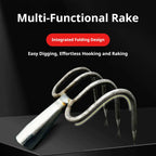 4 Claws Garden Hand Rake Durable Garden Cultivator Fork Head Soil Digging Rake Head Weeding Harvesting Landscaping Tool