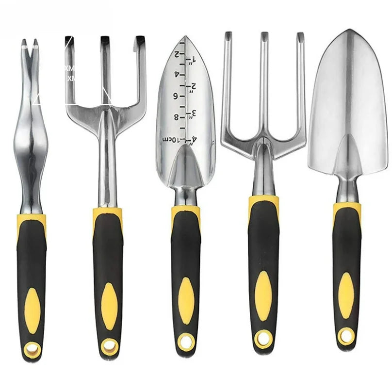 XMSJ 8PCS Multi-Function Garden Tool Hand Shovel/Triclaw Rake/Harrow/Drafter/Fork/Spade Loosening Potted Soil Planting Tools