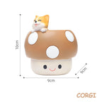 Creative Mushroom Succulents Plant Pot, Cute Animal Flower Pots, Decorative Planter Containers Home Desktop Office Decor