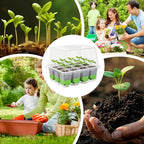Seedling Starter Tray Indoor Garden Greenhouse Growth Potting with Cover Adjustable Humidity Germination Box Gardening Supplies