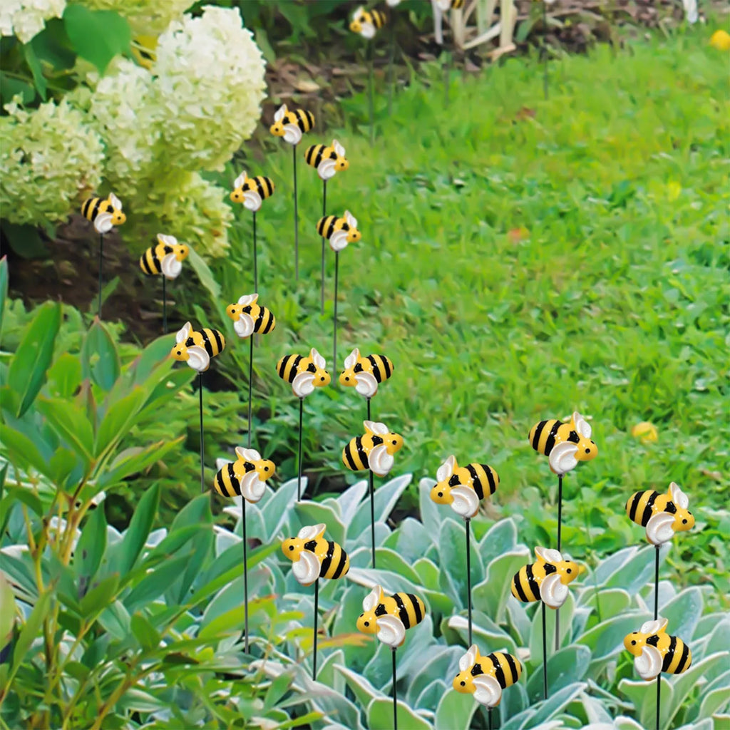 Bee Garden Stakes, 10/20/30-Piece Decorative Yard Set