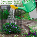 15Pcs Plants Protector Cages 35x35cm Mesh Plants Cage Covers with Ties and Pegs Rustproof Plants Cloche Garden Accessories