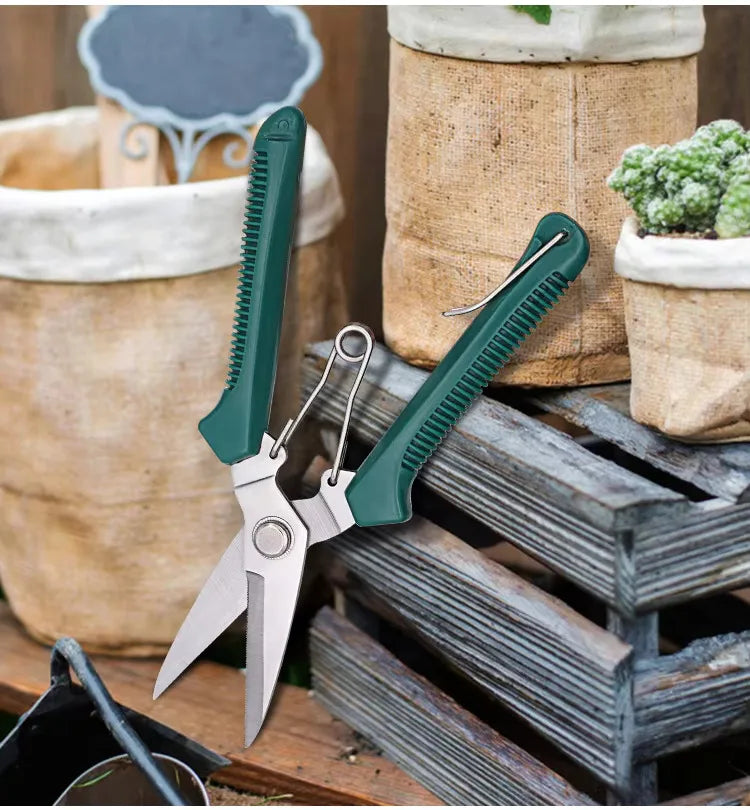 Straight Head Pruning Shears Non-slip HandleStainless Steel Outils Manuels Household Bonsai Garden Scissors Pruing Shear