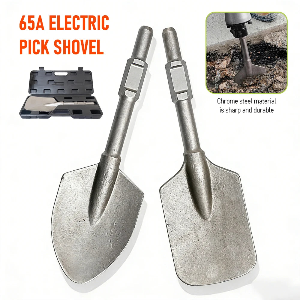 Garden Landscaping Clay Spade with Storage Case for Soil & Gravel - Heavy Duty Steel Digging Tool for Jack Hammer